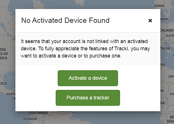 tracki activate a device