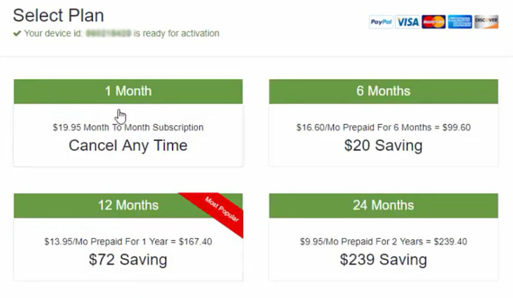 tracki subscription plans