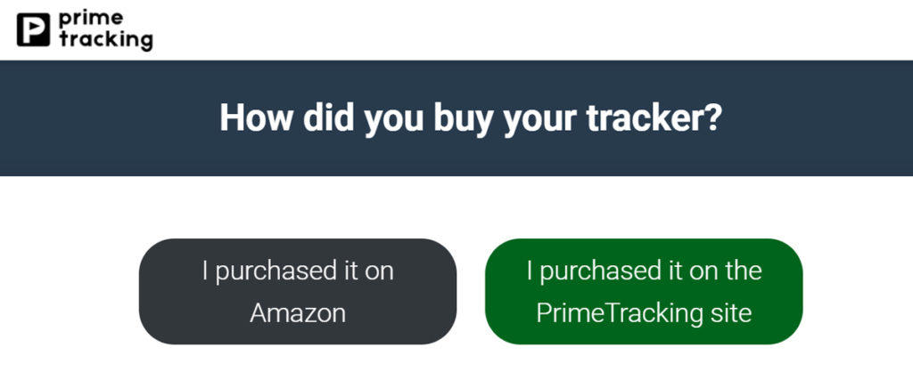 Primetracking activation 