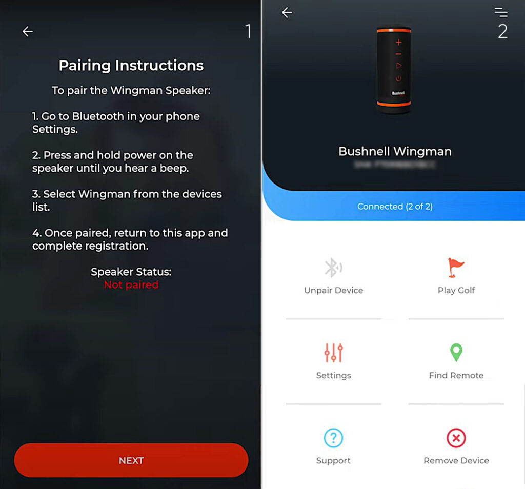 how to pair bushnell wingman